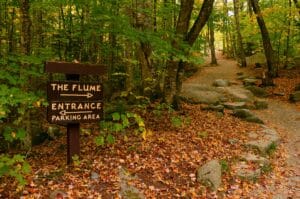 Hikes Franconia Notch State Park during autumn are spectacular.